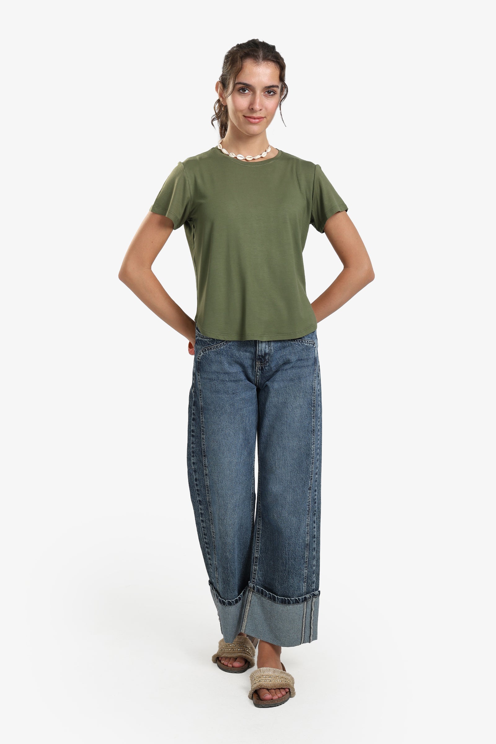 Asymmetrical Hem Basic Top