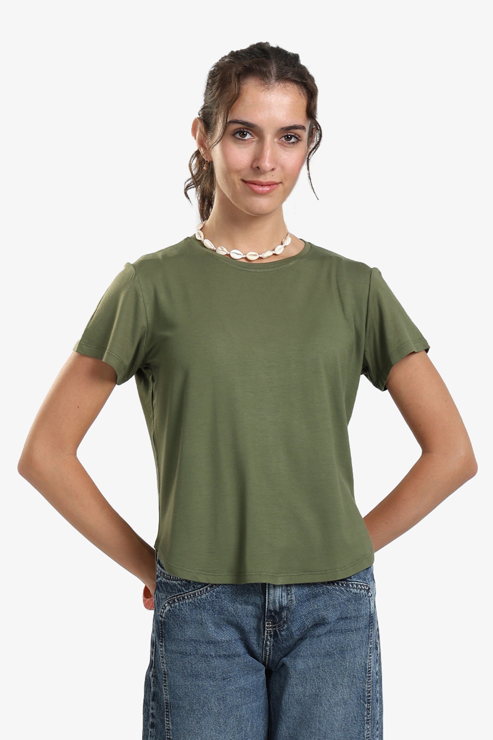 Asymmetrical Hem Basic Top