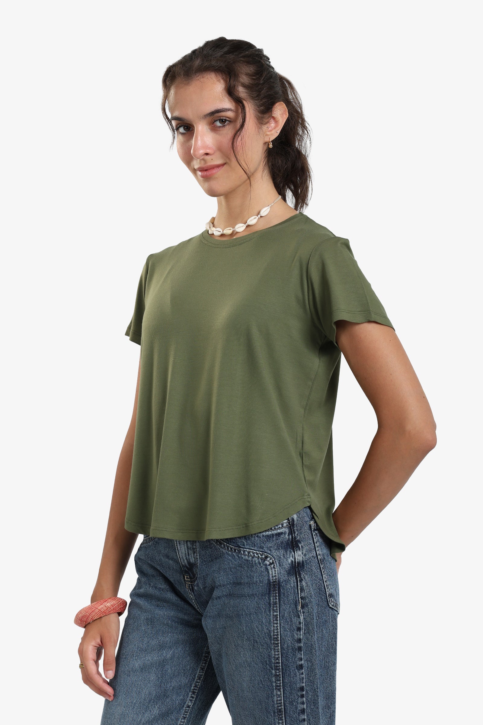 Asymmetrical Hem Basic Top