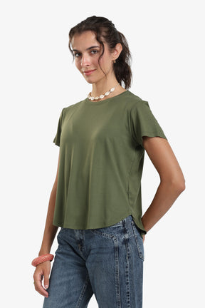 Asymmetrical Hem Basic Top