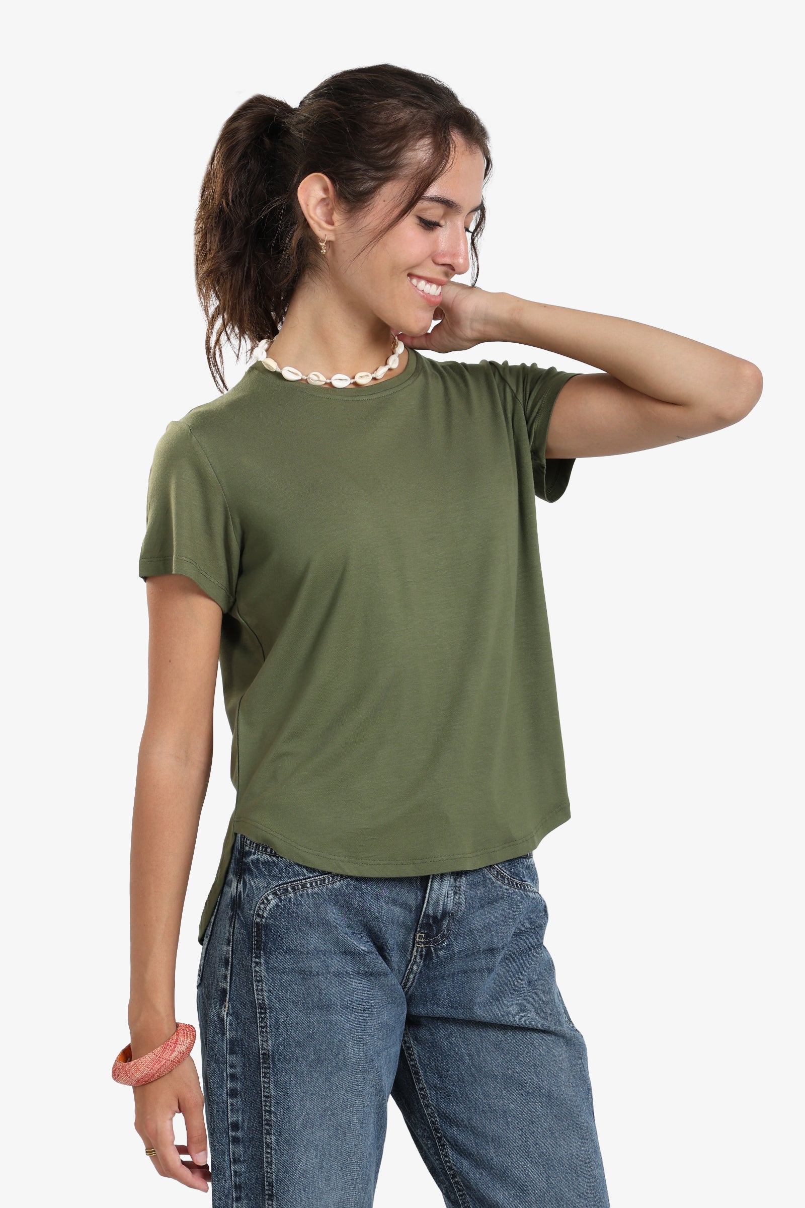 Asymmetrical Hem Basic Top