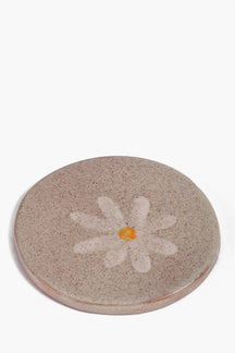 Flowery Pottery Coasters - 9.5 cm
