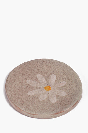 Flowery Pottery Coasters - 9.5 cm