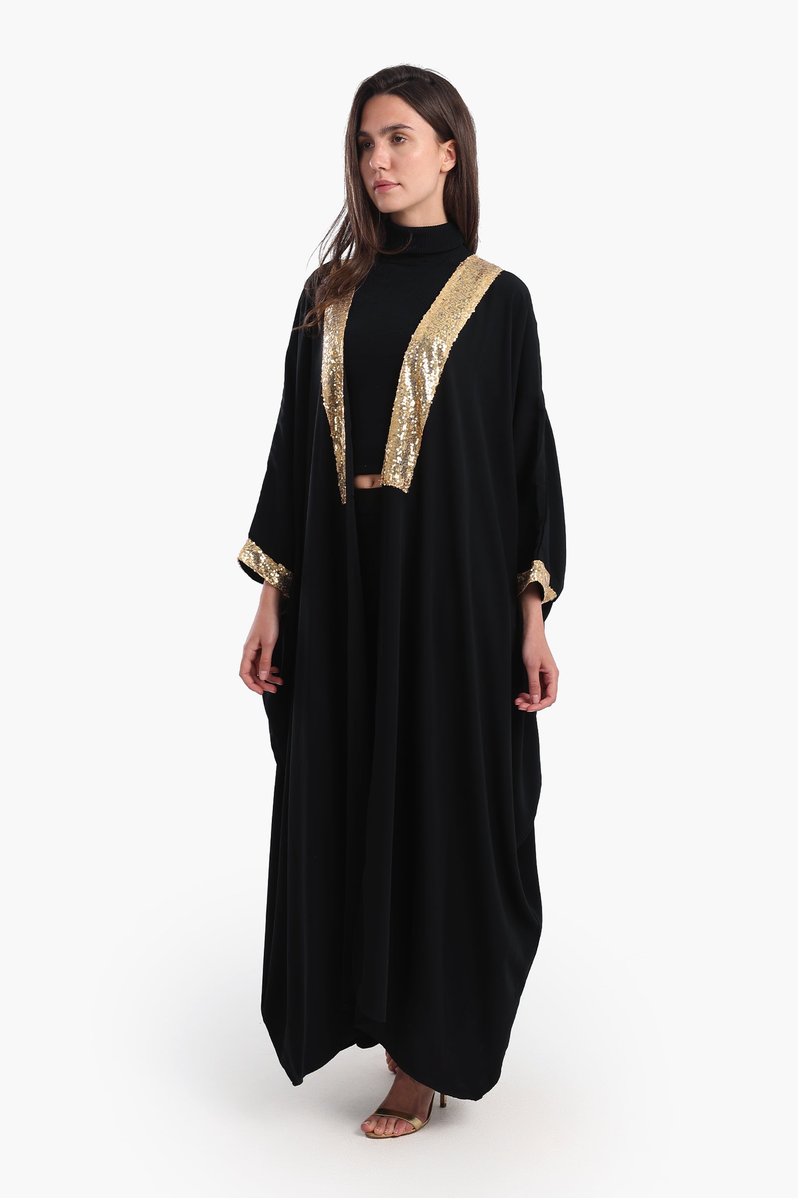 Relaxed Fit Abaya with Sequins