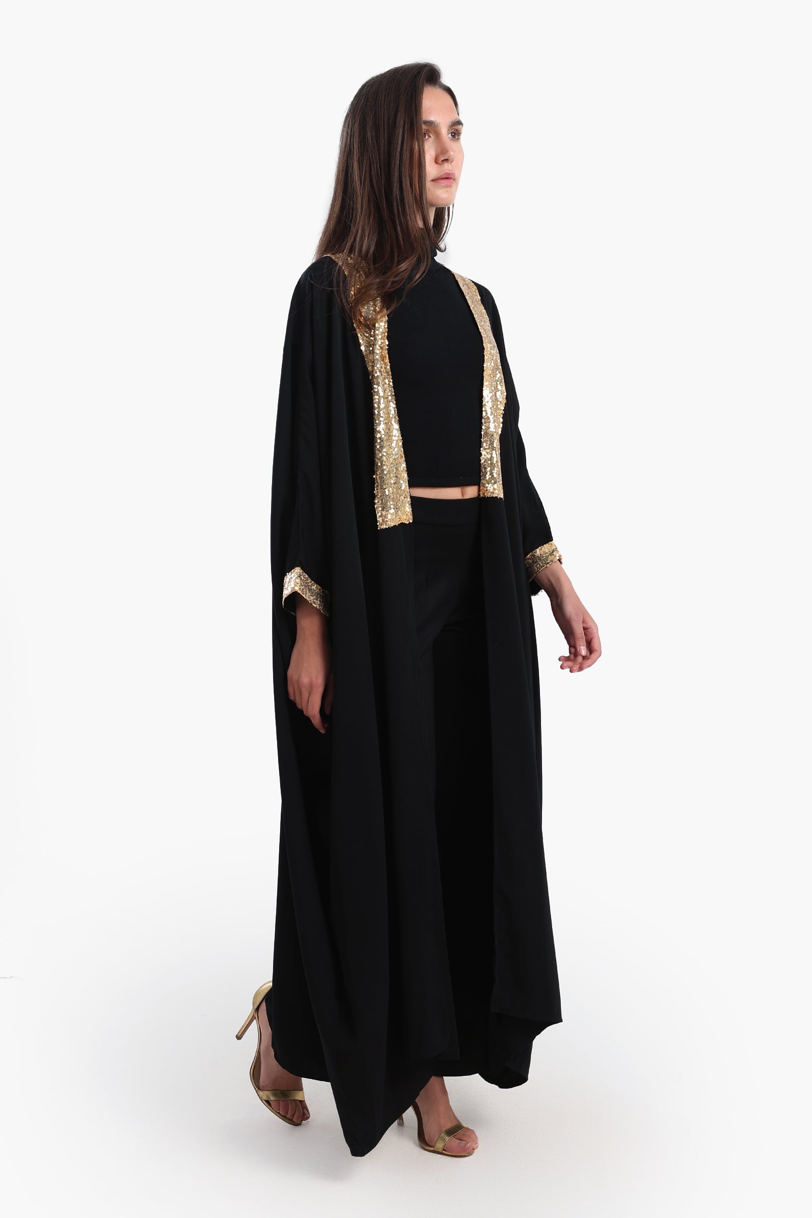 Relaxed Fit Abaya with Sequins