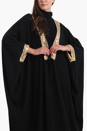 Relaxed Fit Abaya with Sequins