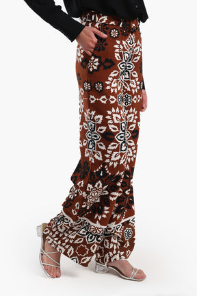 All Over Printed Pants with Belt