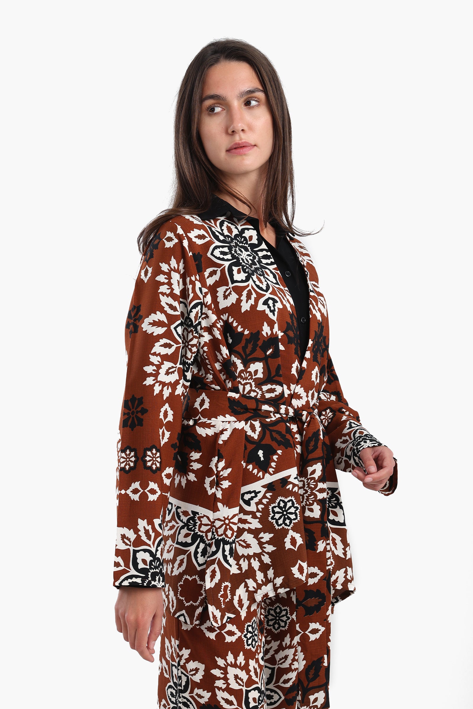 Open Front Kimono with Sleeves