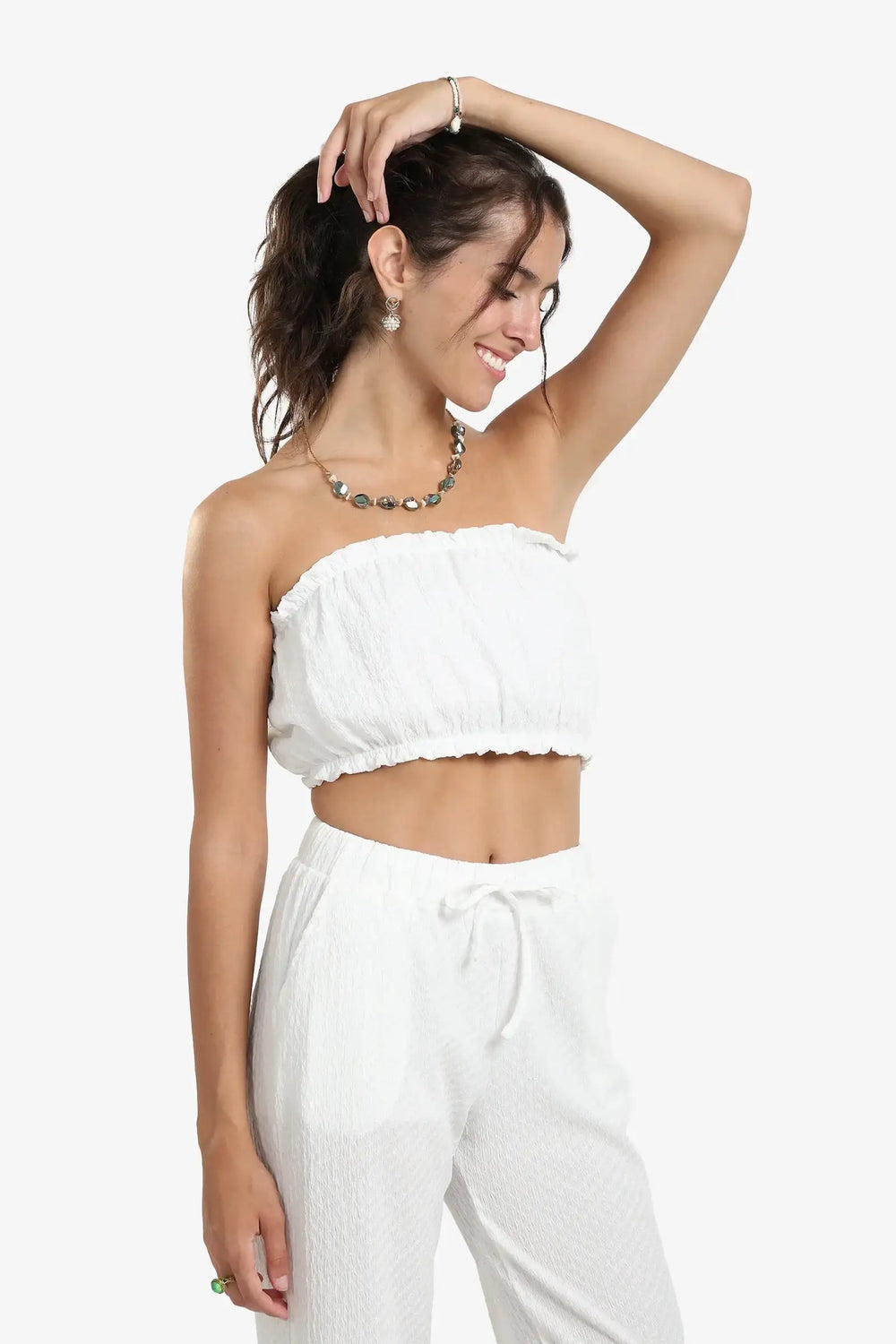 Strapless Bandeau Crop Top