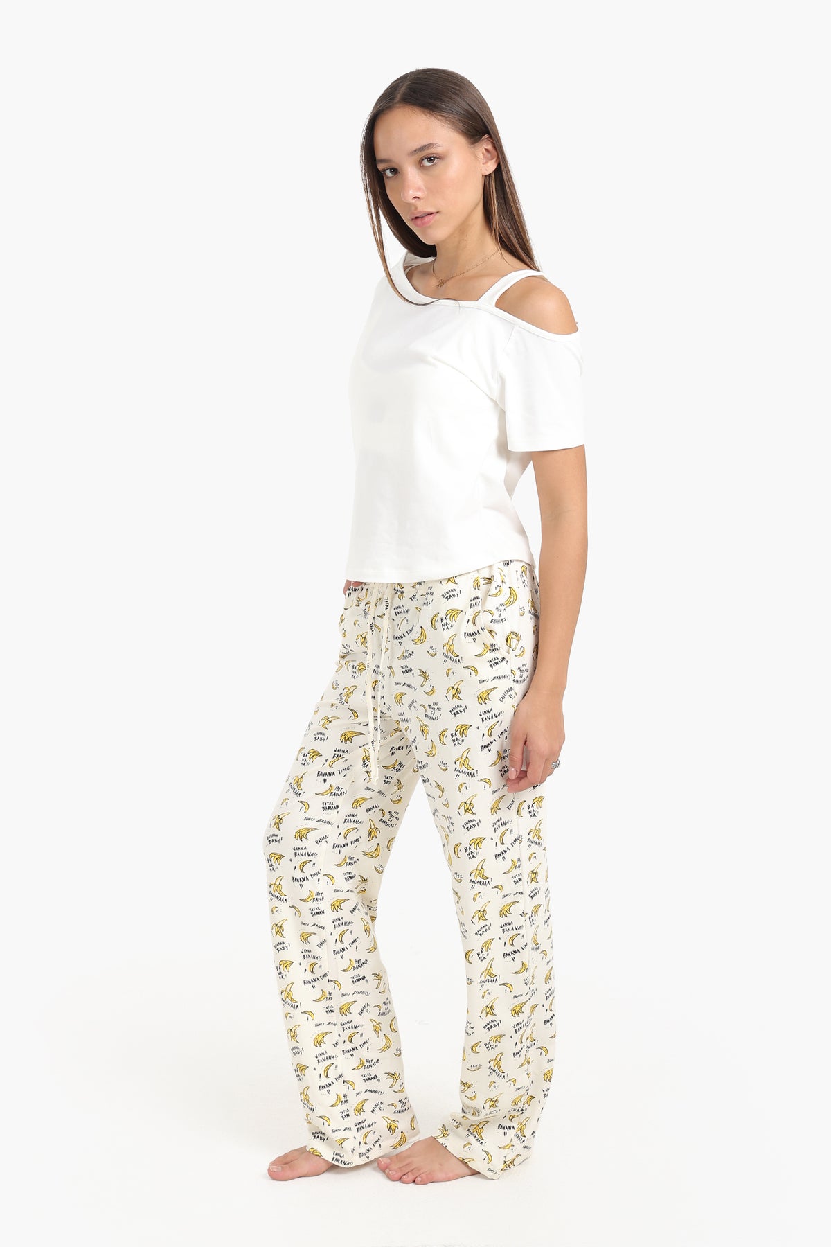Shoulder Cut-Out Pyjama Set