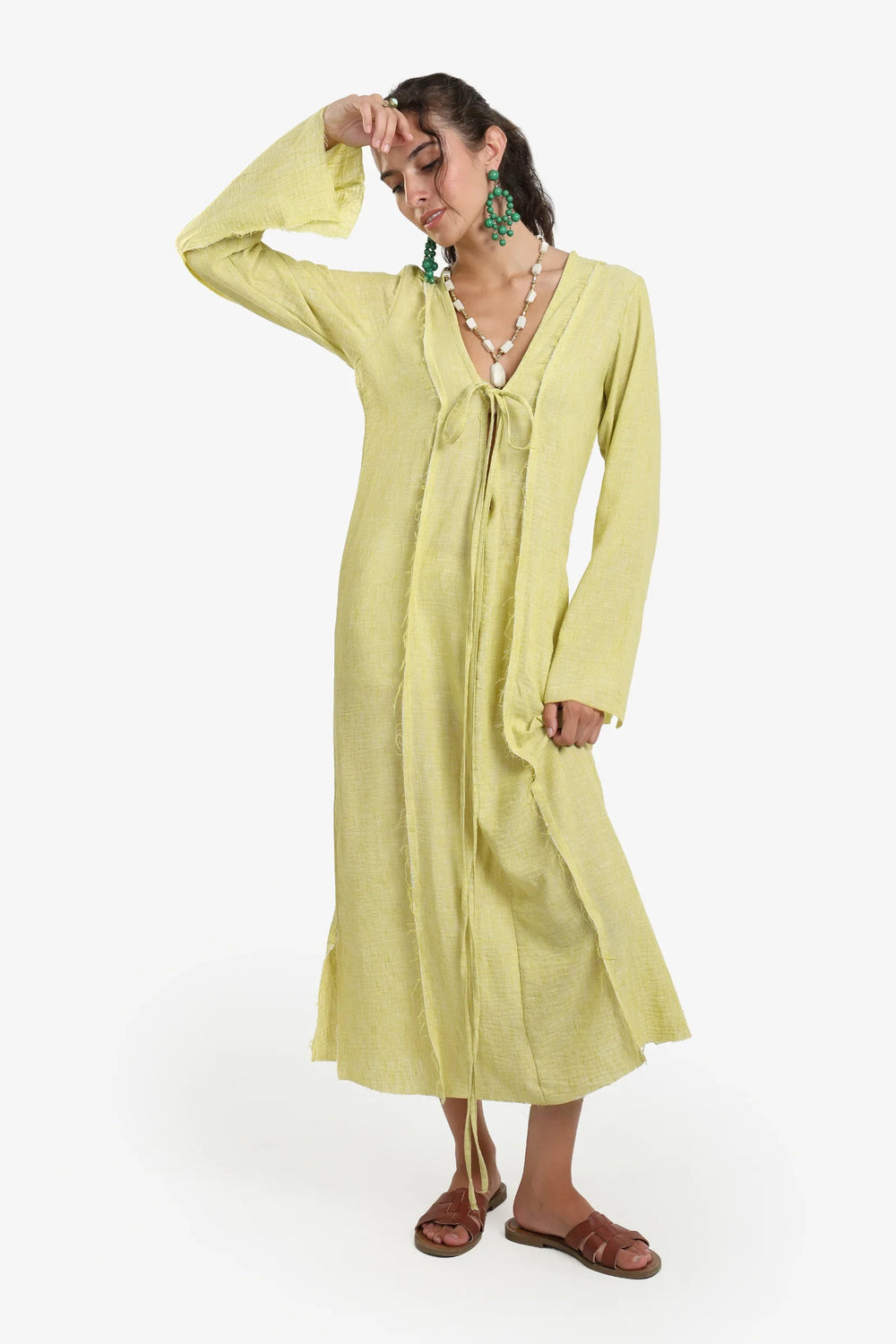 Plunge V-Neck Beach Dress