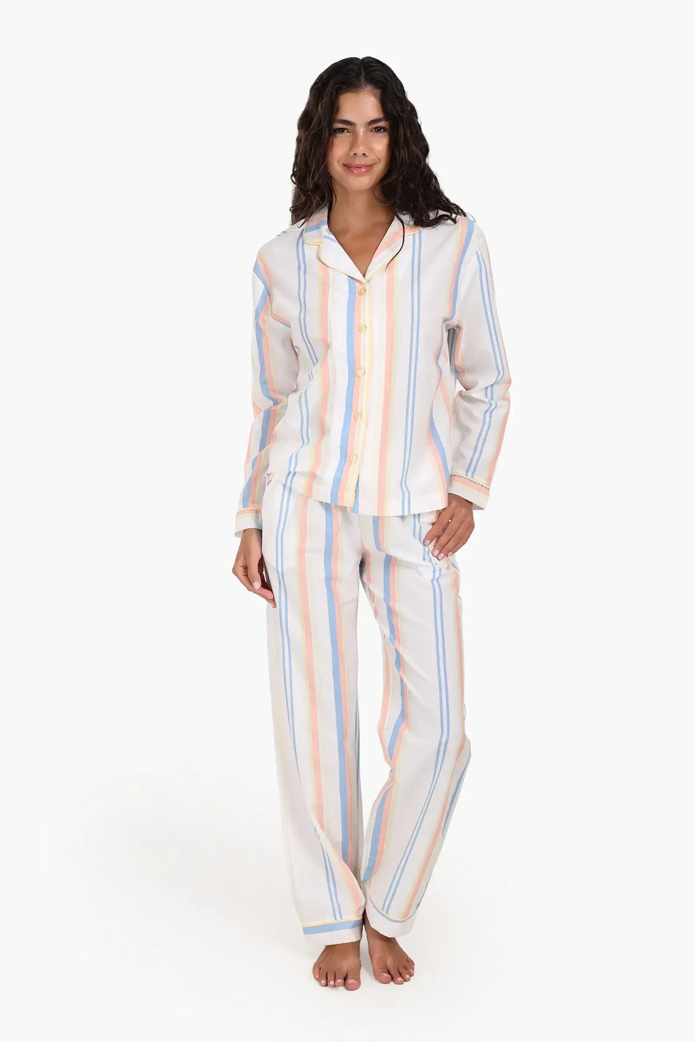 Striped Long Sleeves Pyjama Set