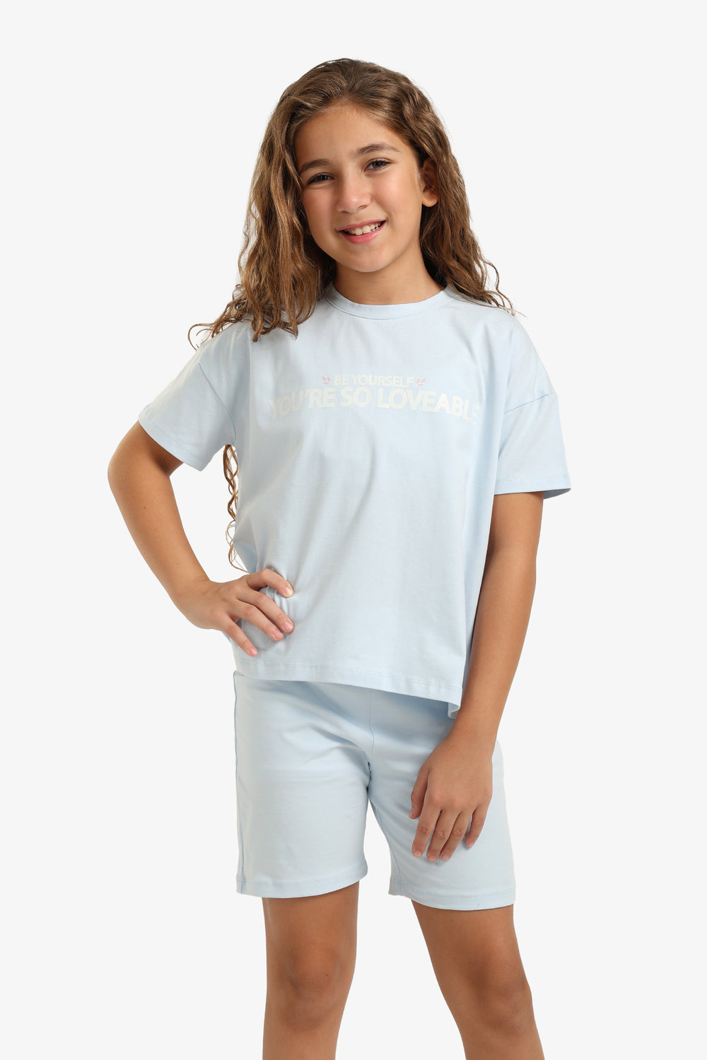 طقم بيجامة صيفي بناتي 