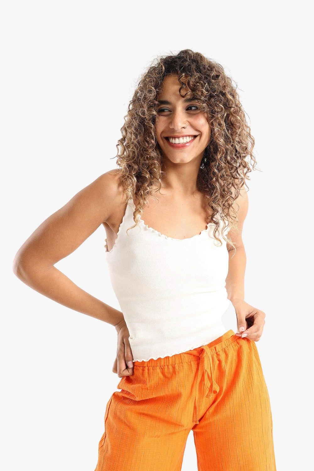 Ribbed Cami Top - Carina - كارينا