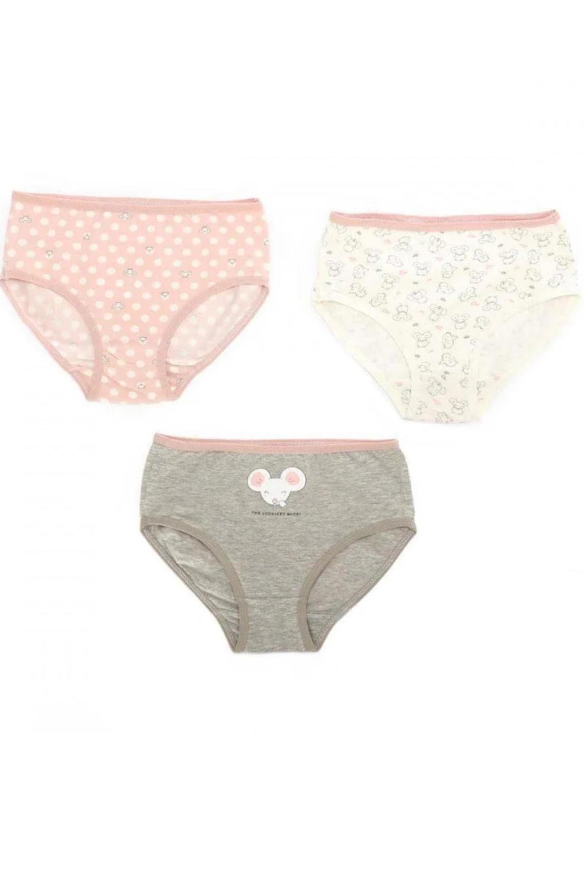 Girly Pack of 3 Brief Printed Panties