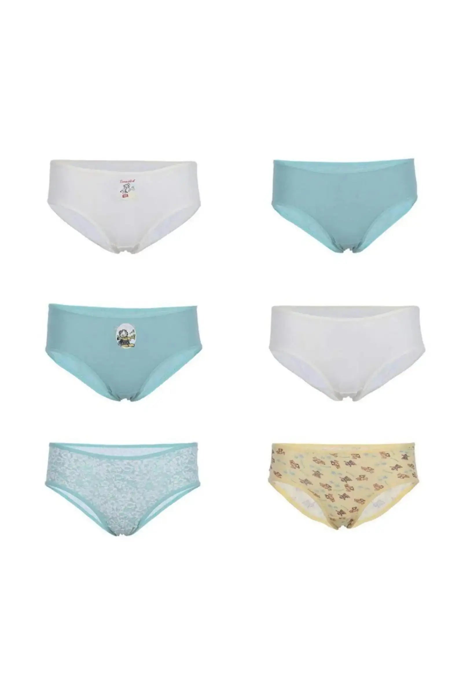 Girly Cotton Briefs (Pack of 6)
