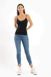 Seamless Top with Lace