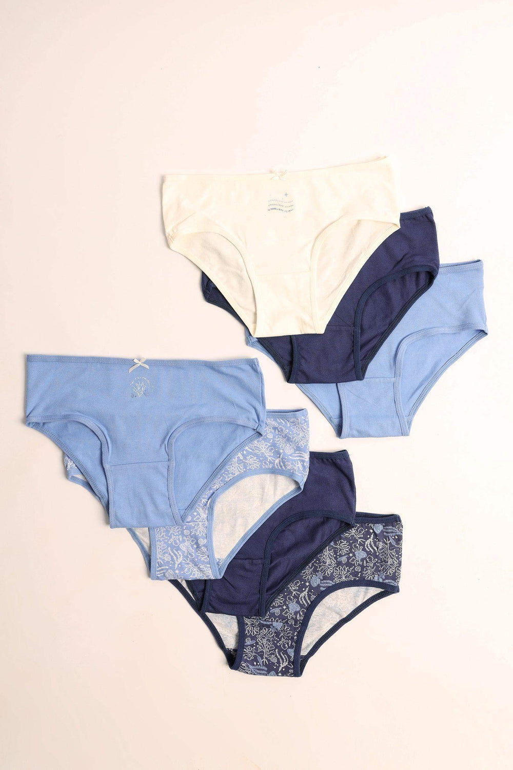 Pack of 7 Colored Brief Panties - Carina - كارينا