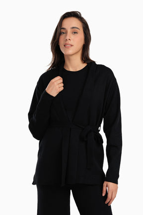 Lounge Cardigan with Folded Collar