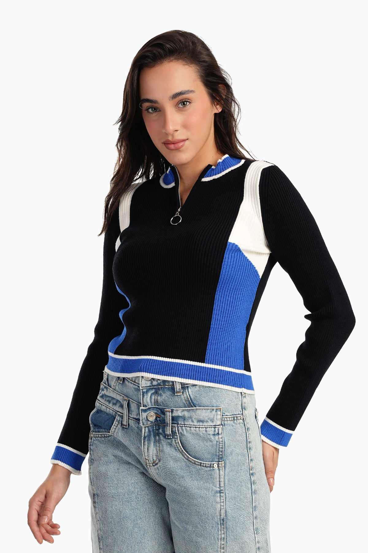 Tritone Mock Neck Pullover