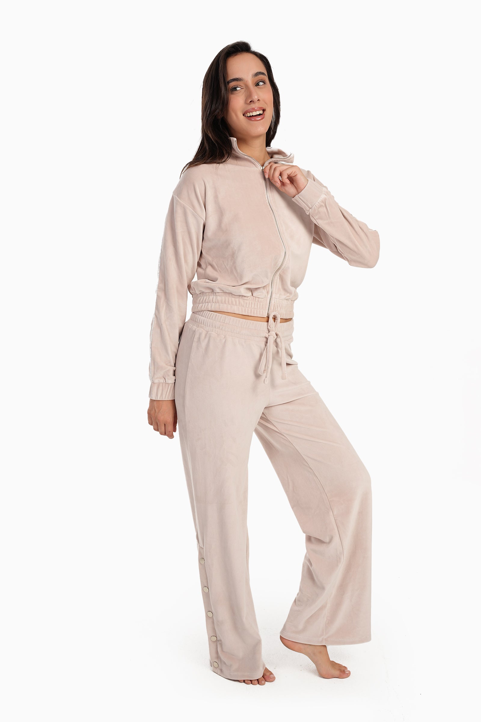 Velvet Cropped Pyjama Set