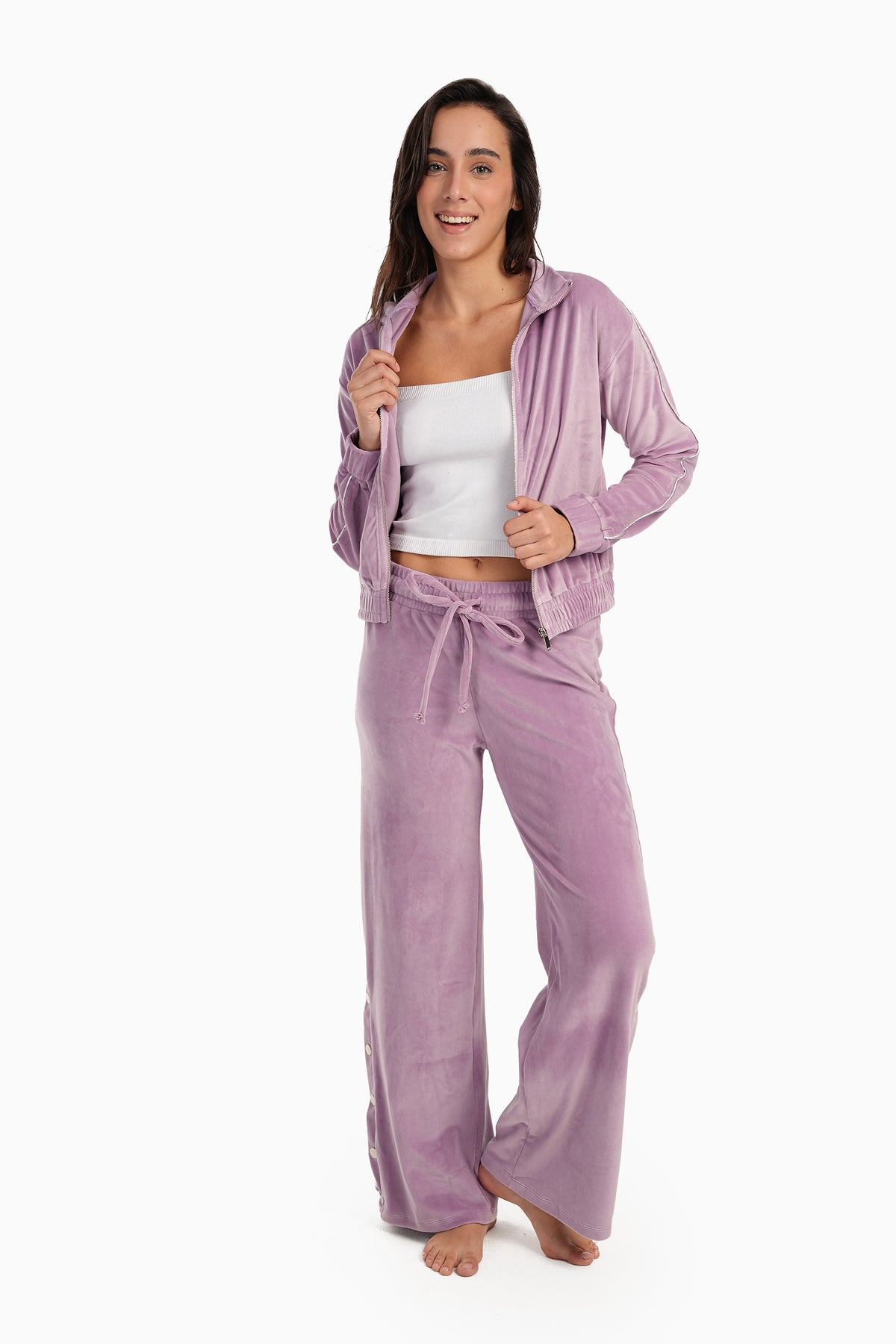 Velvet Cropped Pyjama Set