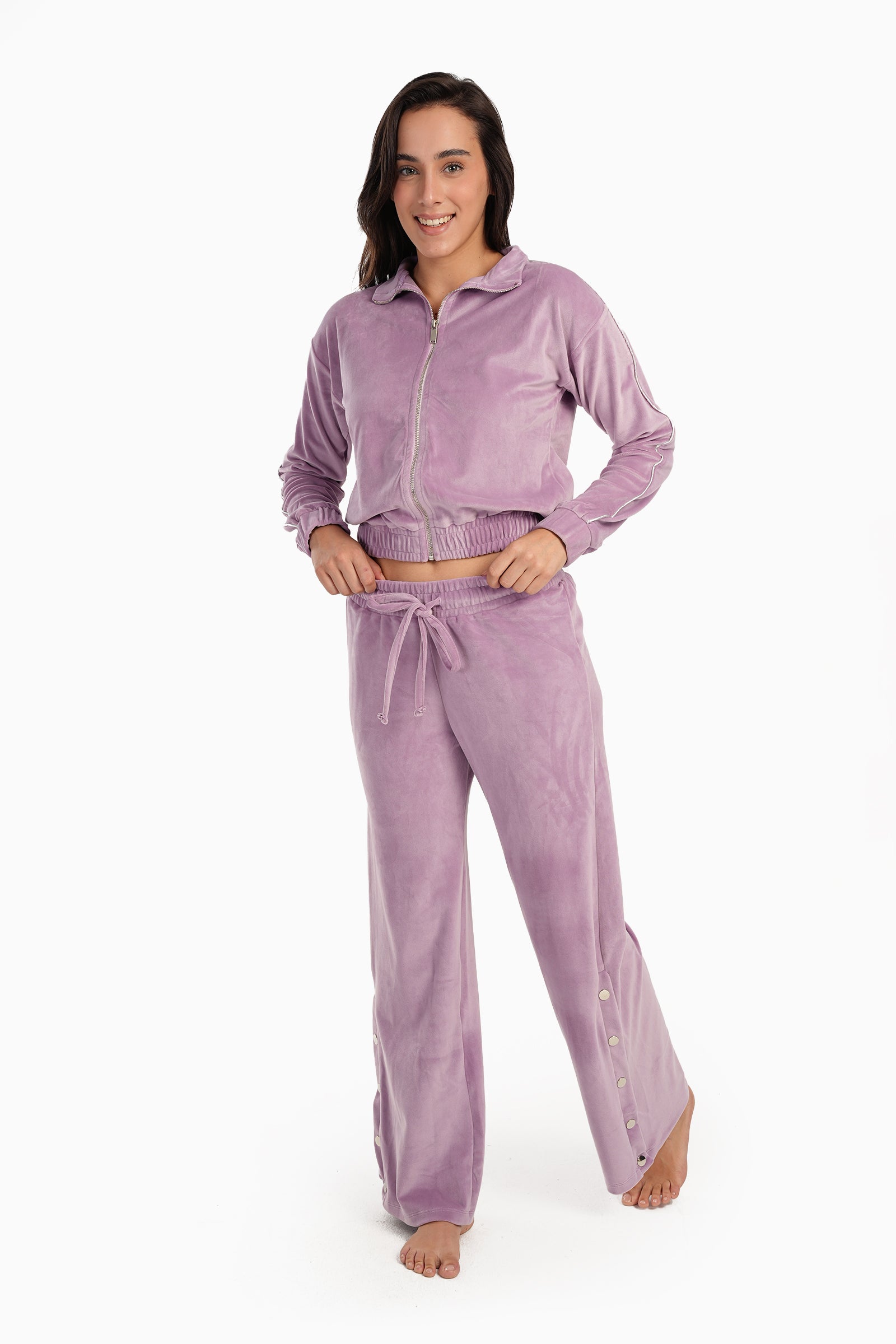 Velvet Cropped Pyjama Set