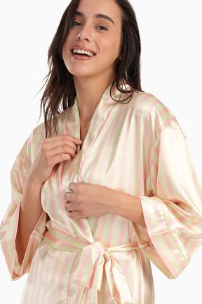 Robe with Pink Stripes