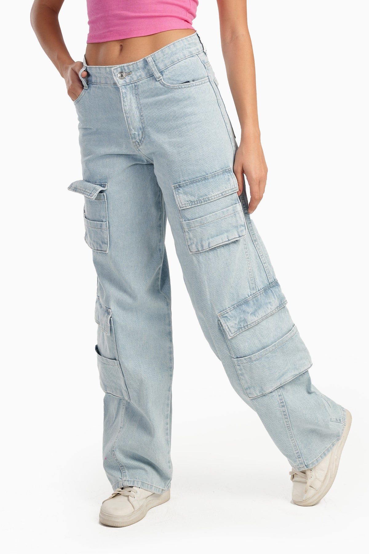 Light Blue Cargo Jeans