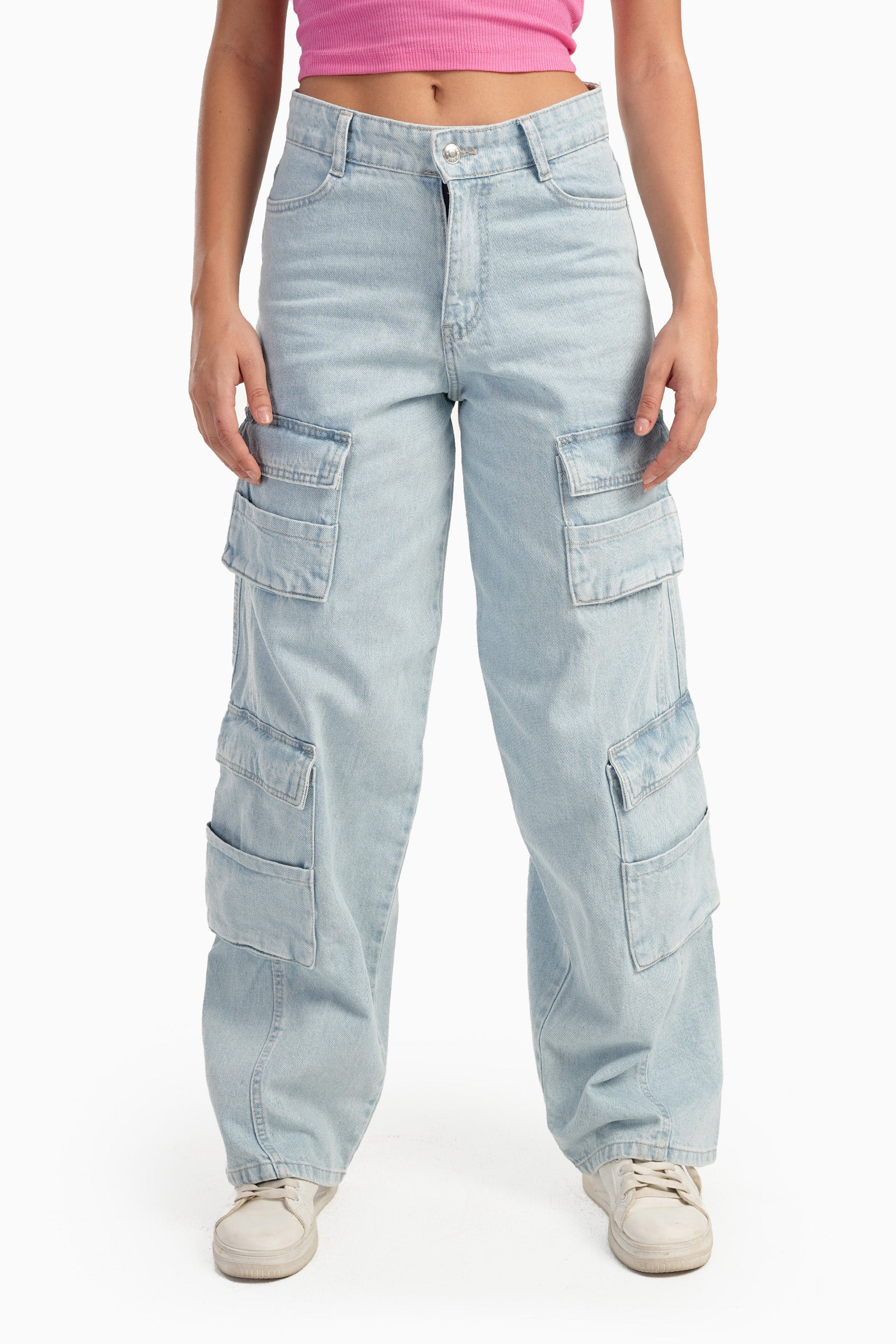 Light Blue Cargo Jeans