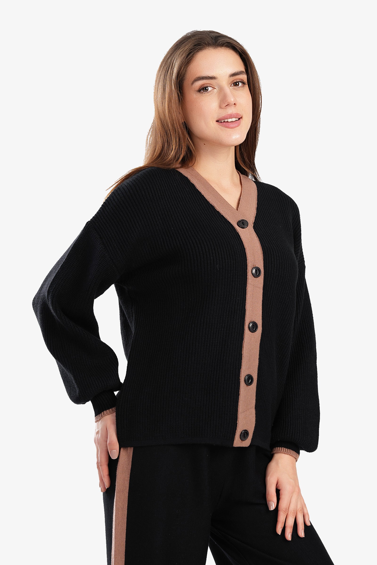 Black Trico Lounge Cardigan Carina Wear