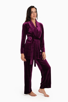 3-Piece Velvet Pyjama Set