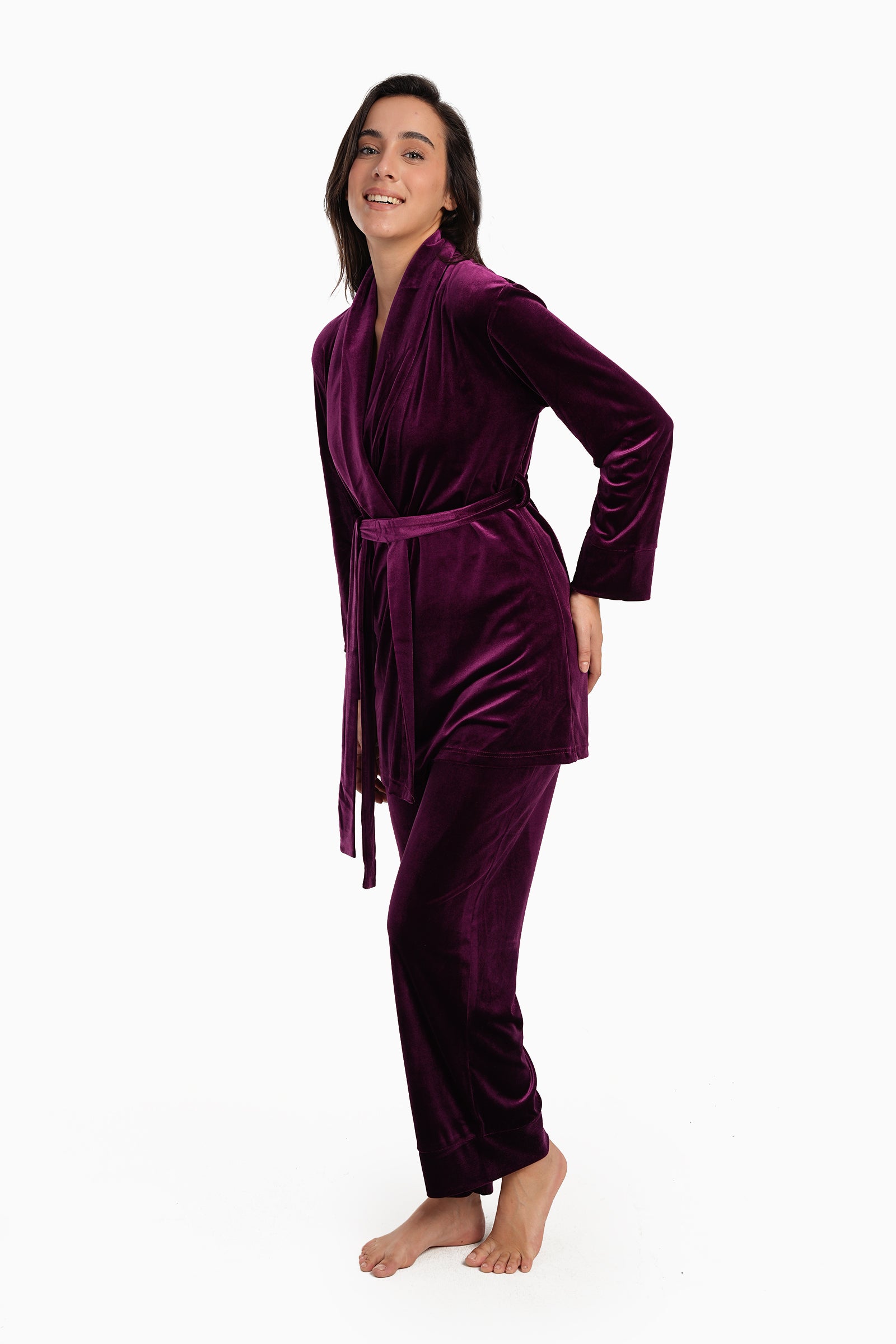 3-Piece Velvet Pyjama Set