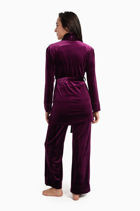 3-Piece Velvet Pyjama Set