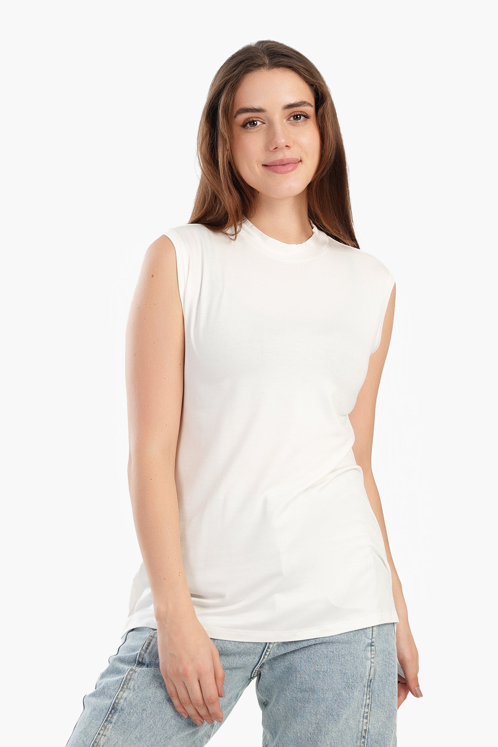 Sleek Viscose Sleeveless Top