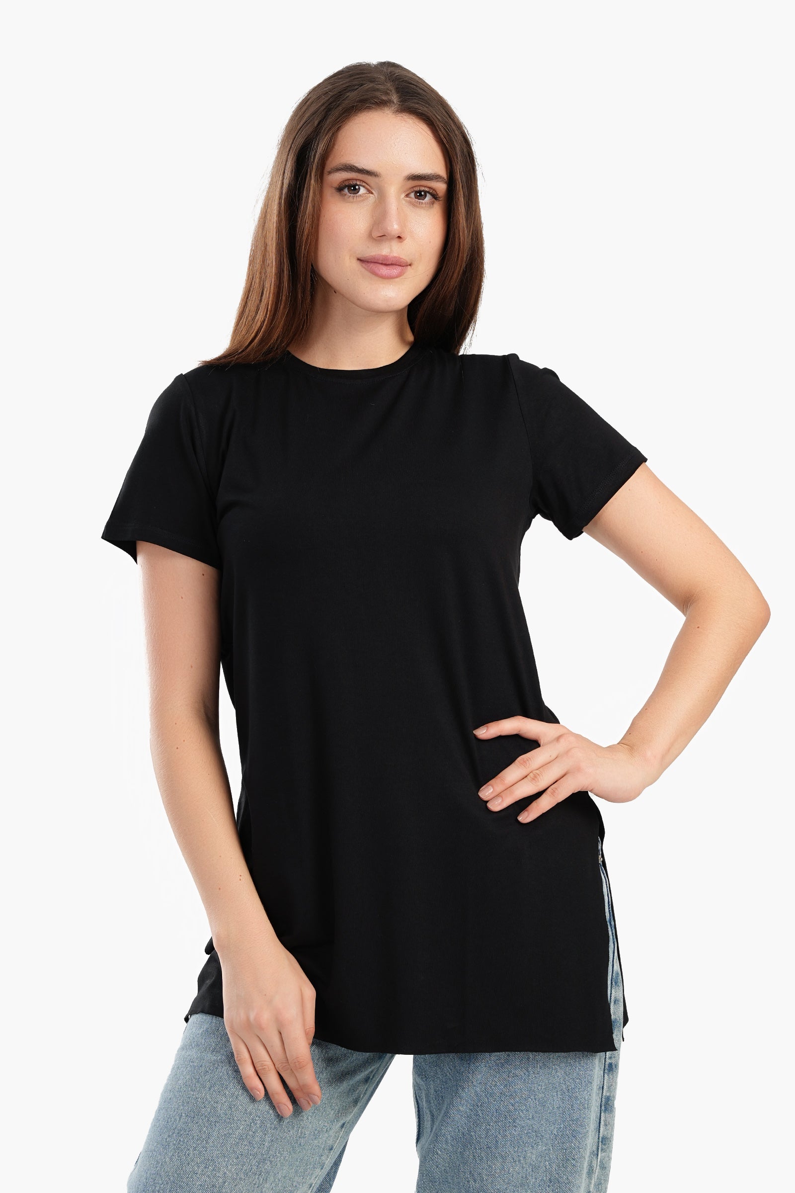 Chic Viscose Half-Sleeve Top