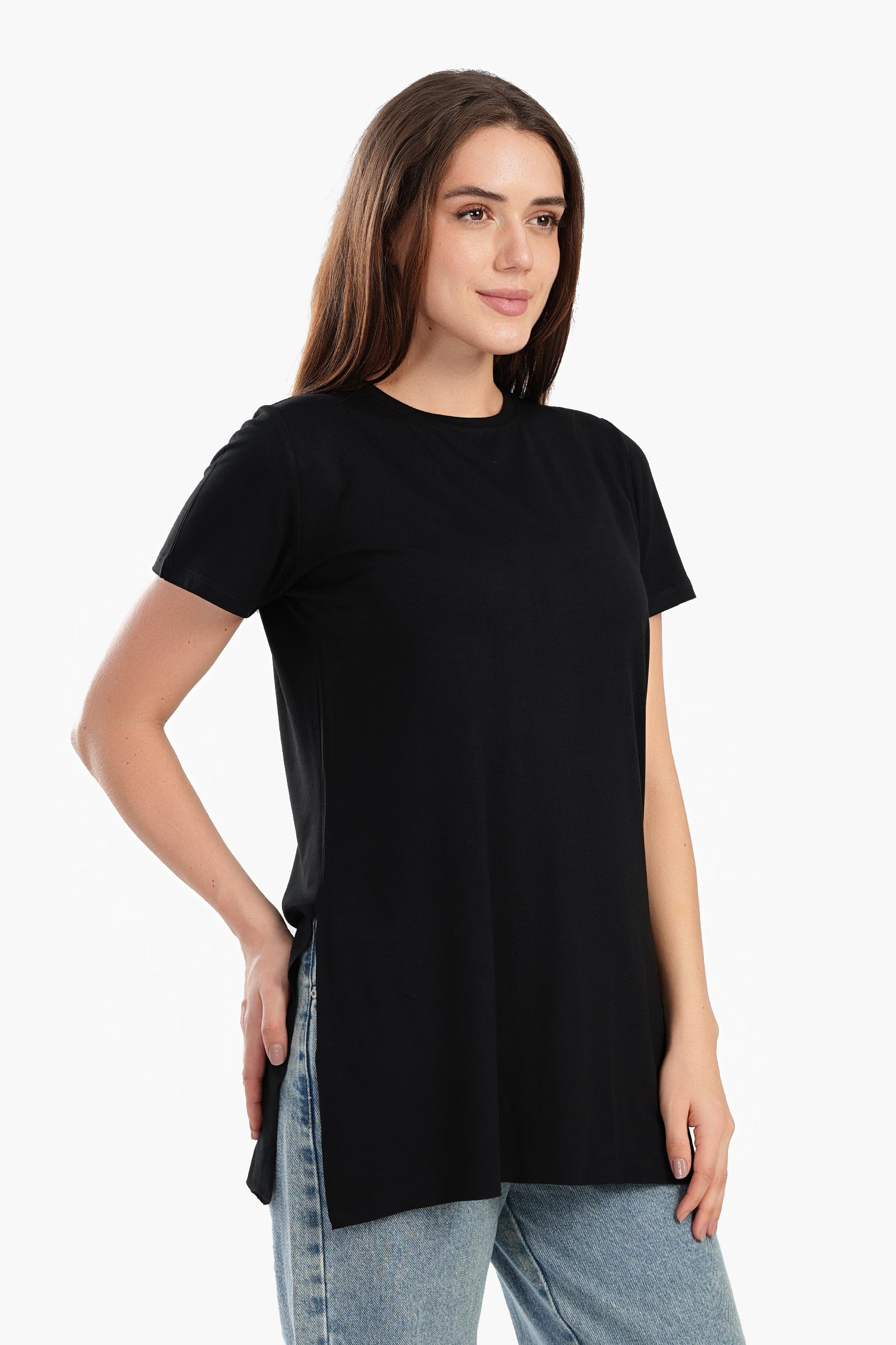 Chic Viscose Half-Sleeve Top