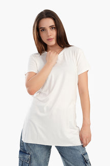 Chic Viscose Half-Sleeve Top