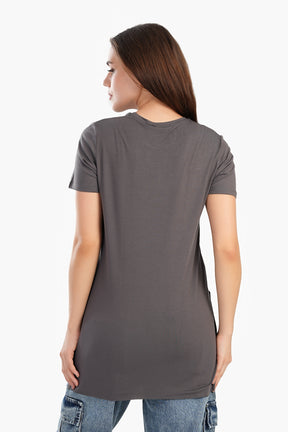 Chic Viscose Half-Sleeve Top