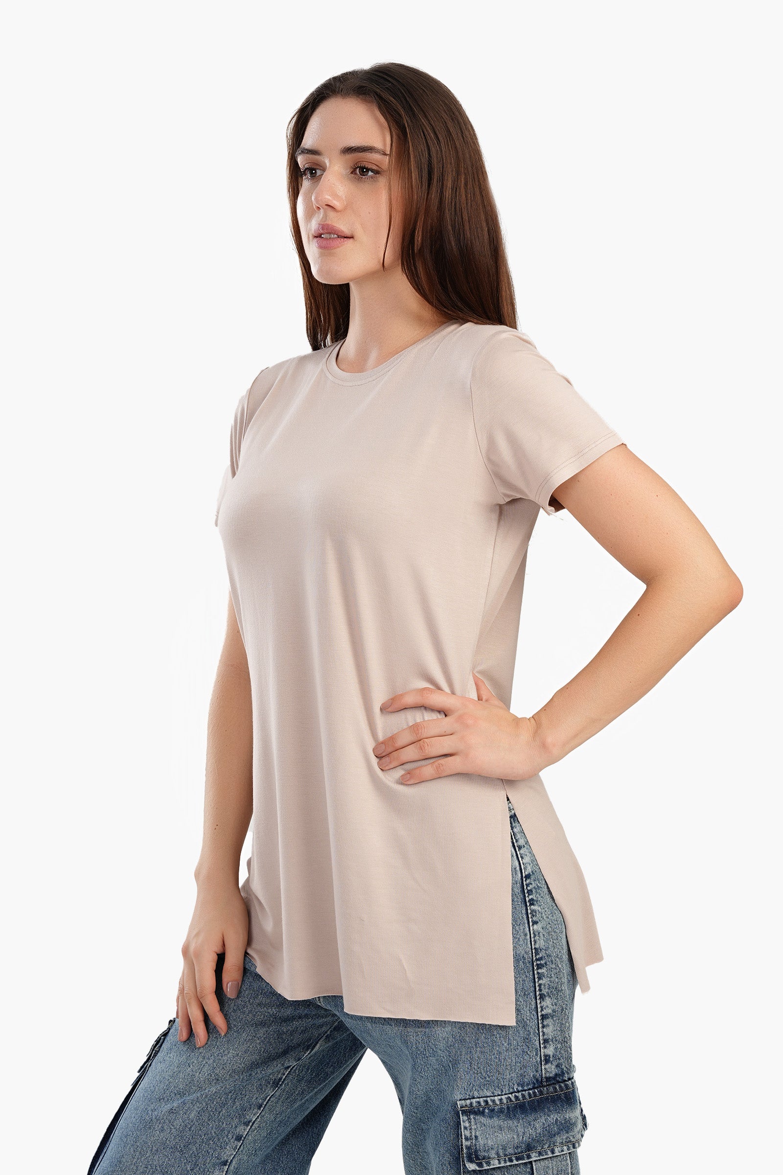 Chic Viscose Half-Sleeve Top