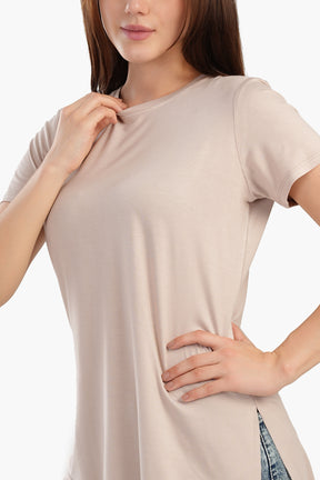 Chic Viscose Half-Sleeve Top