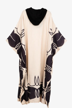 Chic Printed Hooded Abaya