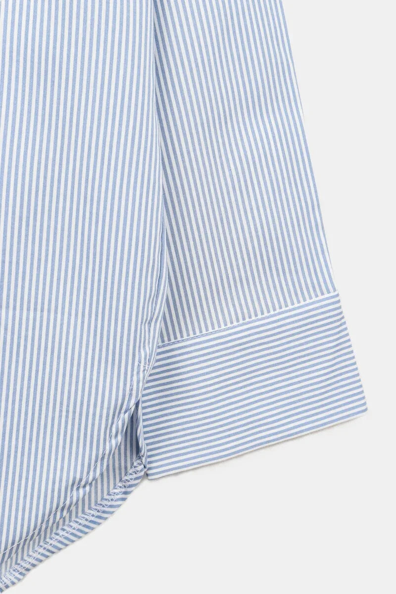 Striped Shirt with Printed Pocket