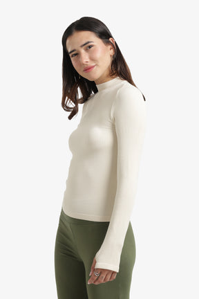 High Neck Top with Thumbhole