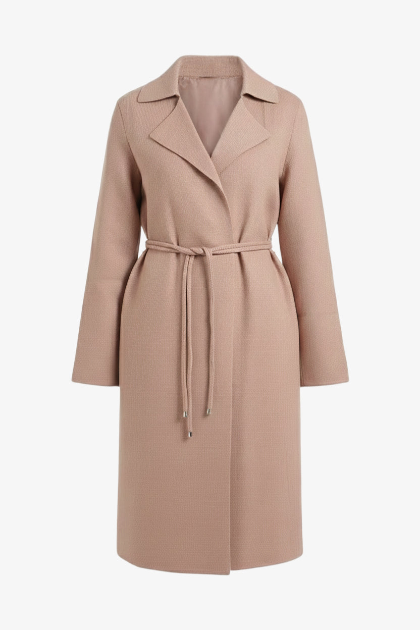 بالطو بطول الركبة مع حزام