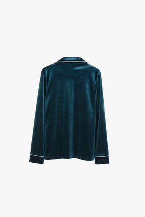 طقم بيجامة قطيفة كلاسيكي