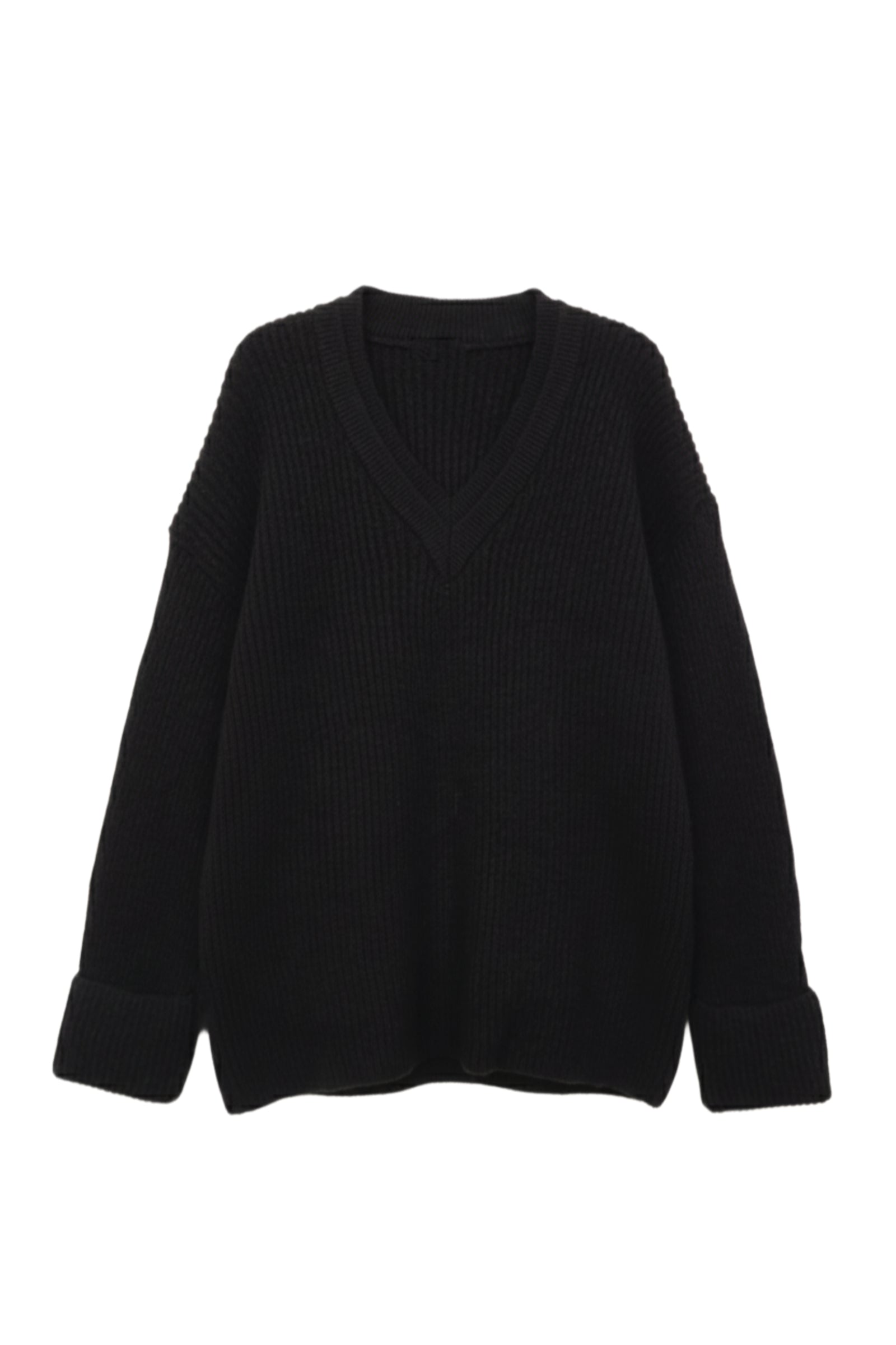 بلوفر تريكو مضلع بياقة V 