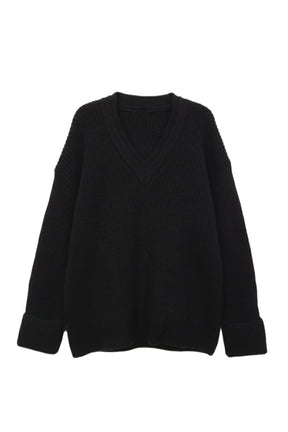 بلوفر تريكو مضلع بياقة V 