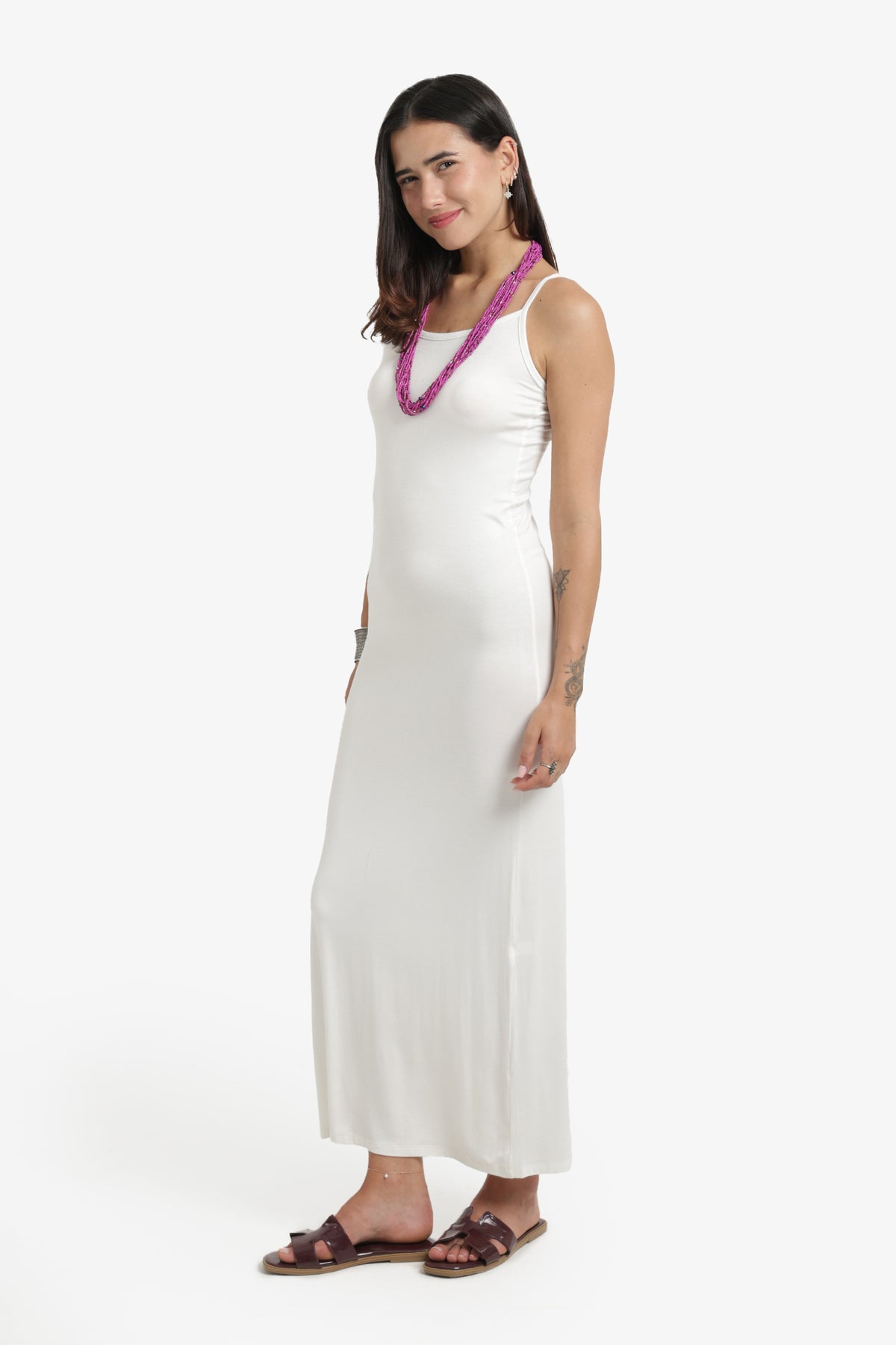 Plain Slim Fit Maxi Dress