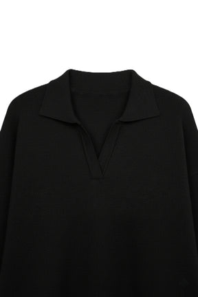 Relaxed Fit Side-Slit Pullover